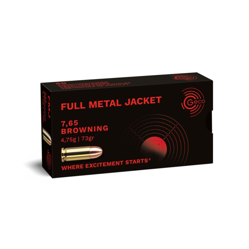Šoviniai GECO kal. 7.65 Browning 4.75g/73gr FMJ 2317703