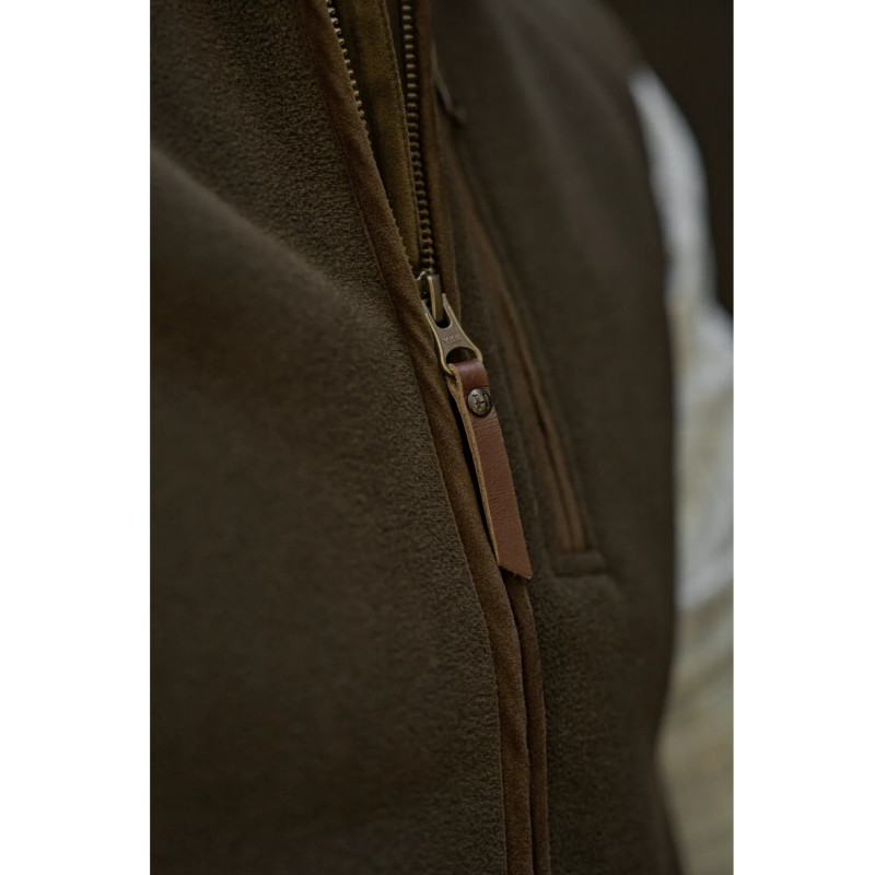 Waistcoat HARKILA Sandhem sherpa Willow green (M)