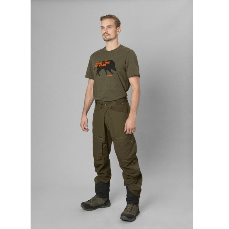T-Shirt SEELAND That Time Pine green melange