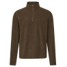 Fleece Jacket SEELAND Benjamin half zip (Dark brown)