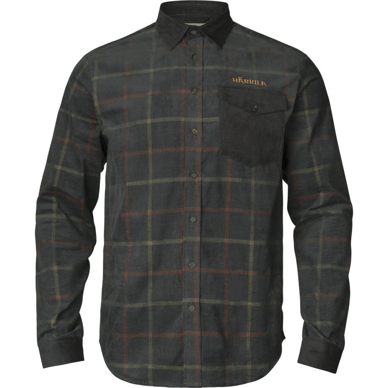 Marškiniai HARKILA Kaldfjord corduroy check Phantom