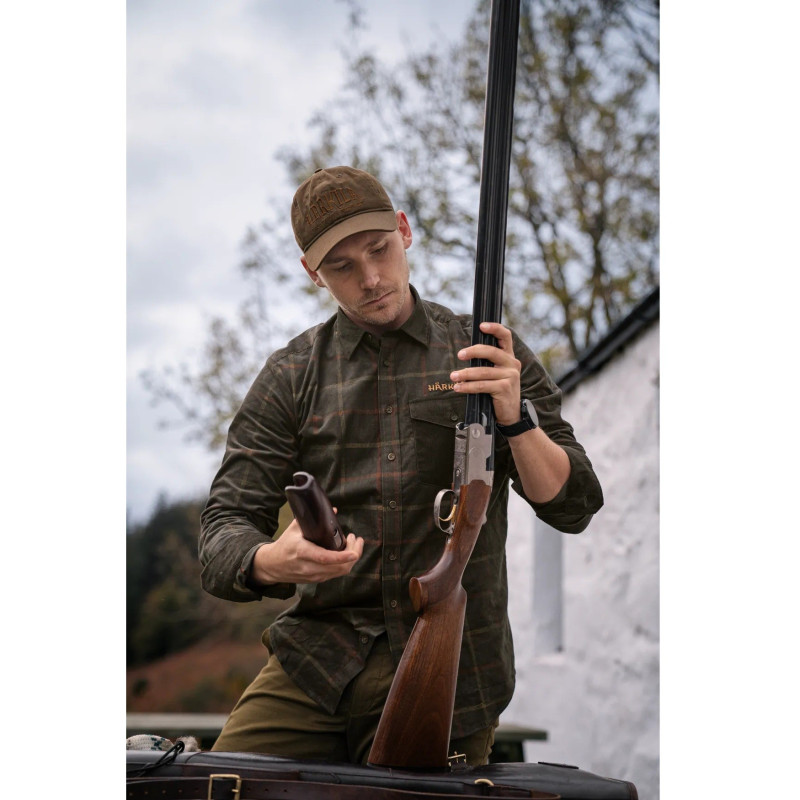 Marškiniai HARKILA Kaldfjord corduroy check Phantom