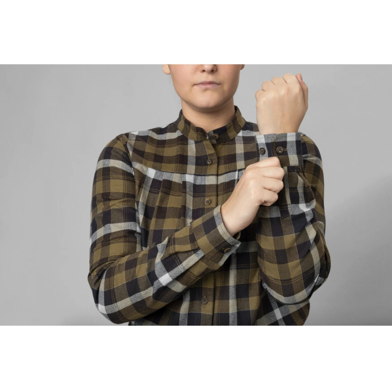 Women shirt HARKILA Sigrid L/S (Willow green/Phantom)