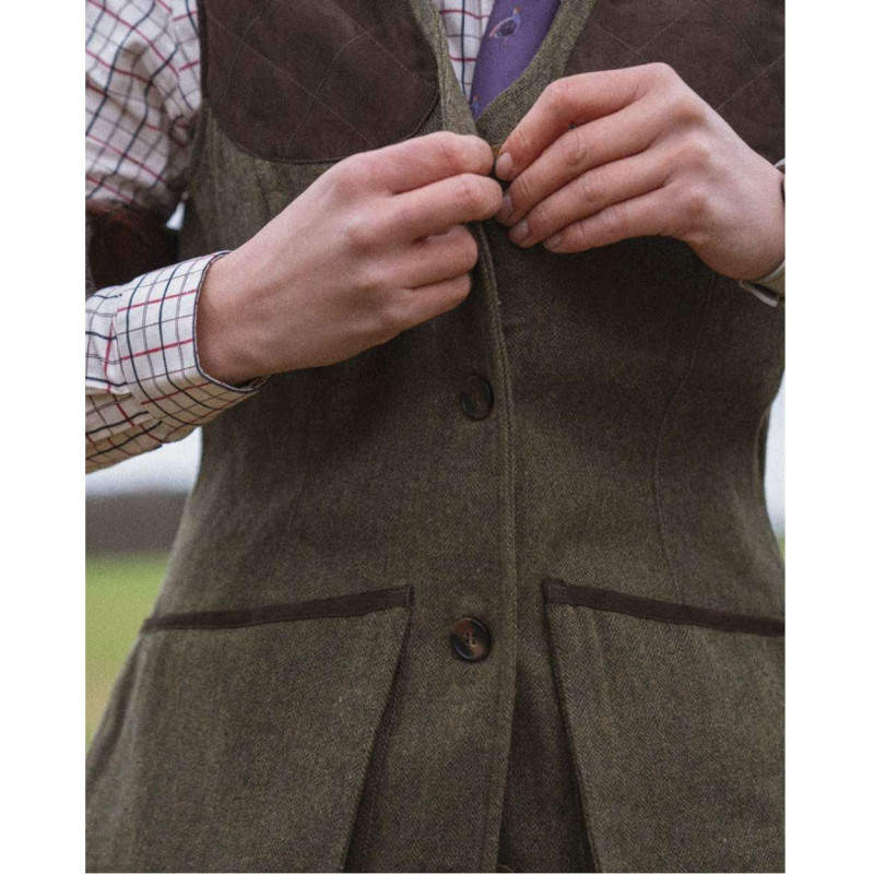 Women Waistcoat HARKILA Hillside Harriet (Moss green)