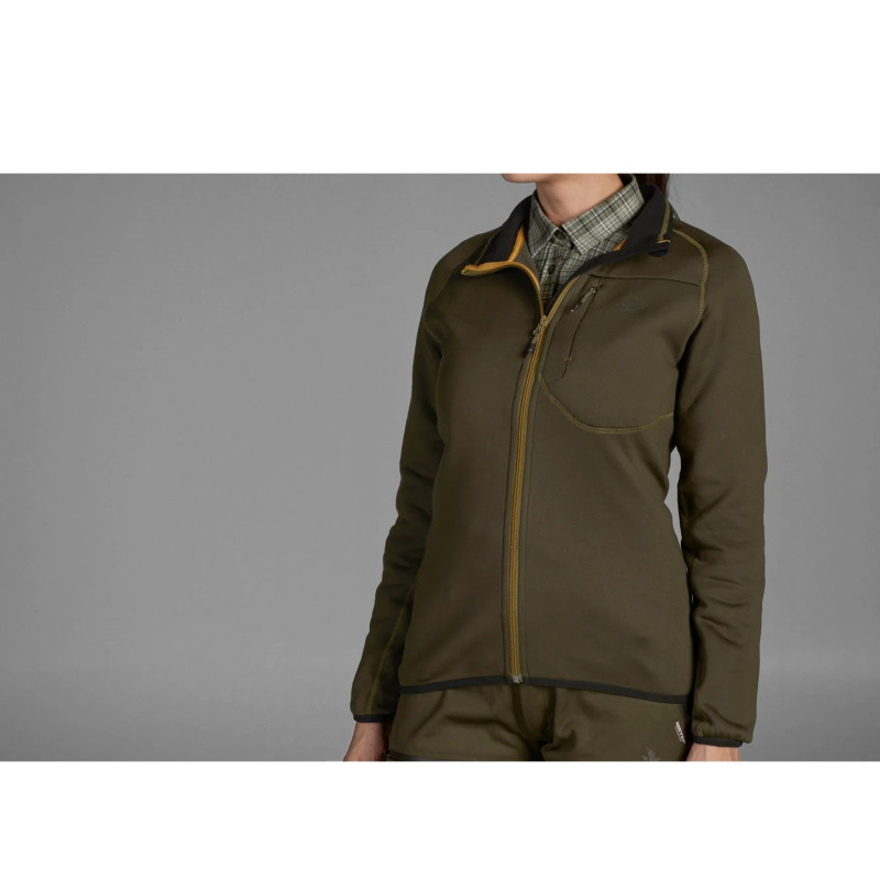 Moteriškas džemperis HARKILA Hawker full zip (Pine green)