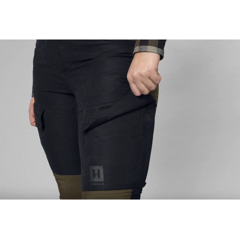Women Trousers HARKILA Scandinavian (Willow green/Deep well purple)