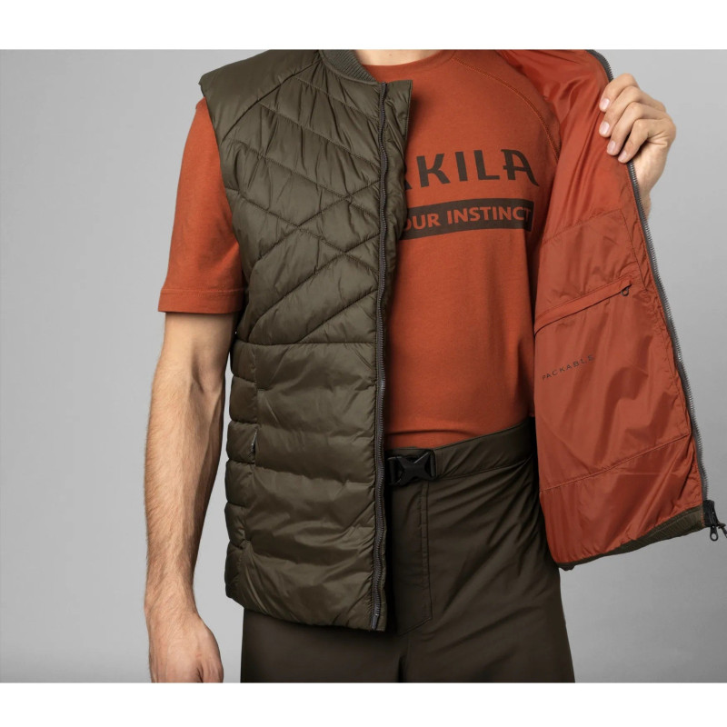 Waistcoat HARKILA Logmar Insulated packable (Willow green)