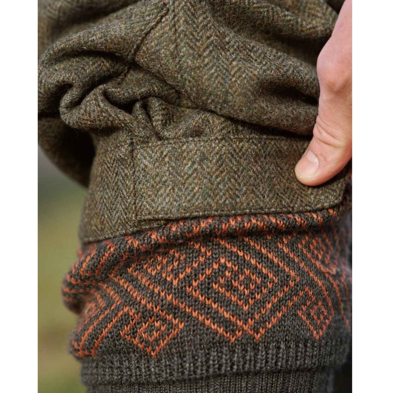 Trousers HARKILA Kenmore GTX three-quarter length (Forest green/Herringbone)