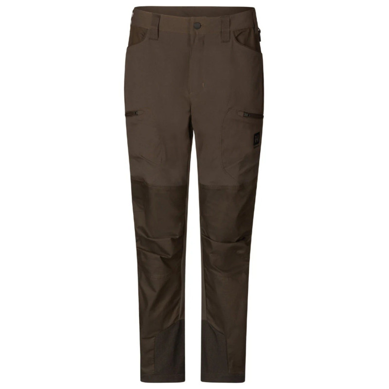 Women trousers HARKILA Runa (Slate brown/Willow green)