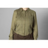 Women shirt HARKILA Abigail L/S (Dust green/Flying ducks)