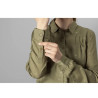 Women shirt HARKILA Abigail L/S (Dust green/Flying ducks)