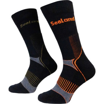 Kojinės SEELAND Field Coolmax 2-pack (Black/Dark grey)