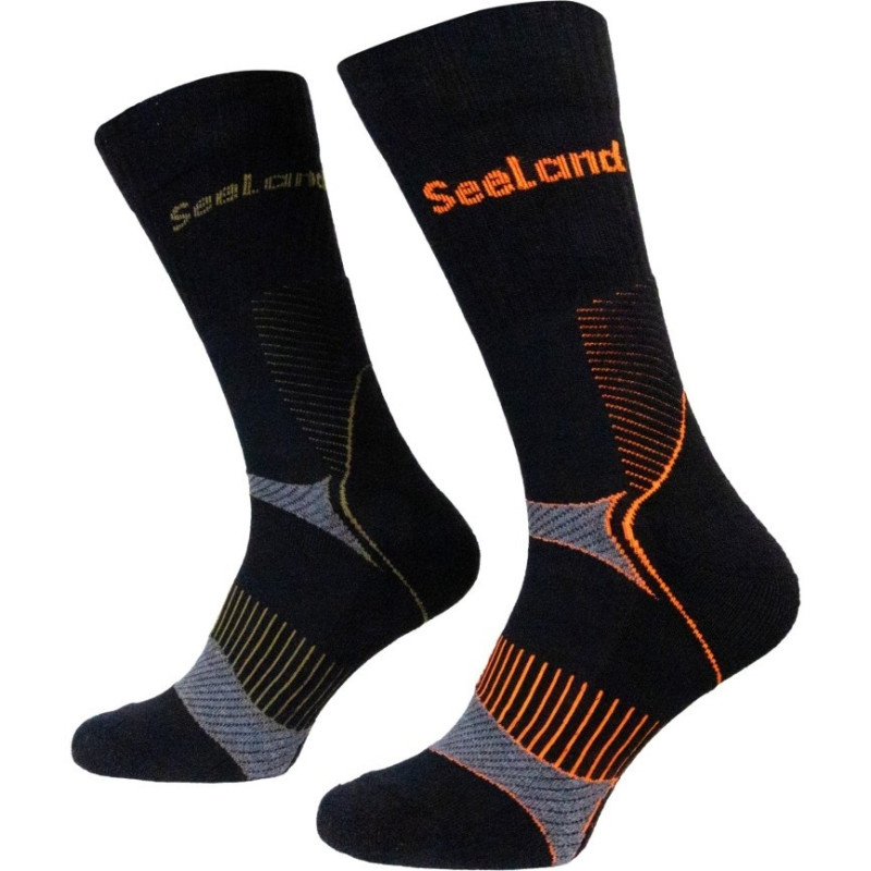 Kojinės SEELAND Field Coolmax 2-pack (Black/Dark grey)