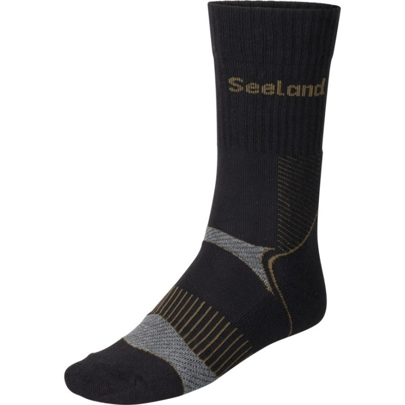 Kojinės SEELAND Field Coolmax 2-pack (Black/Dark grey)