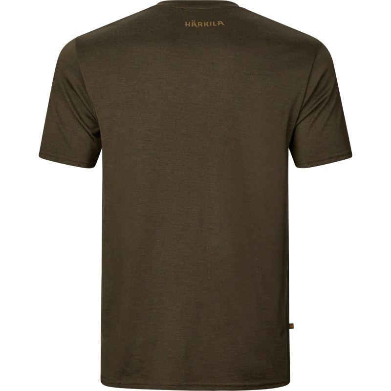 T-Shirt HARKILA Game S/S (Willow green stag)