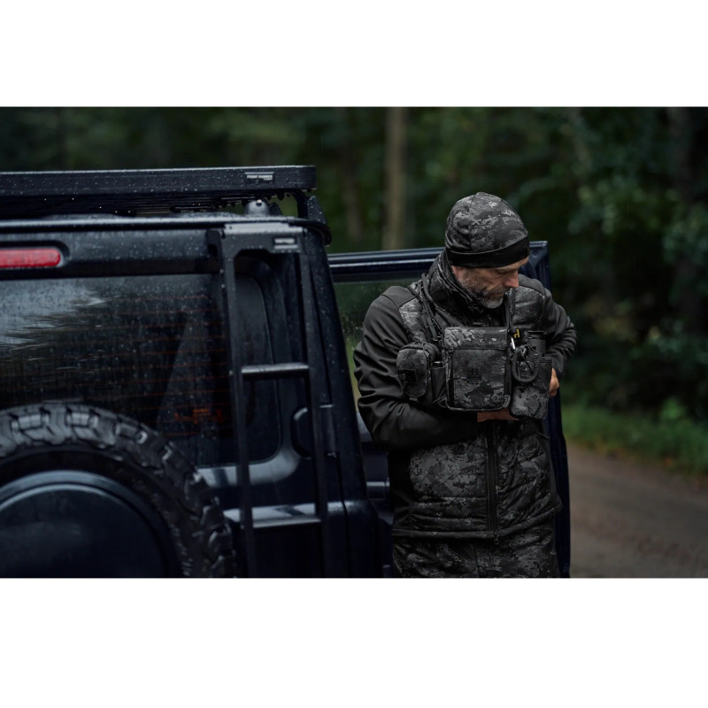 Dėklas žiūronams su petnešomis HARKILA Noctyx Bino Harness (AXIS MSP®Black) (one size)