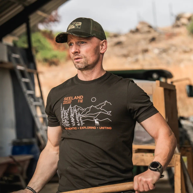 T-Shirt SEELAND Hunting Landscape (Pine green)