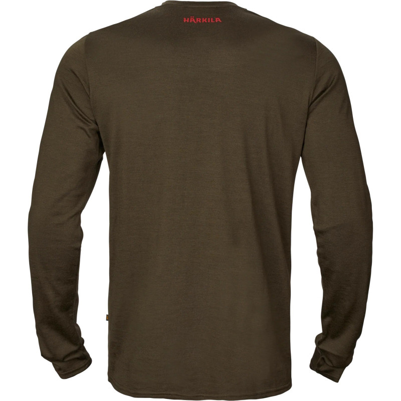 Marškinėliai HARKILA Game L/S (Willow green moose)