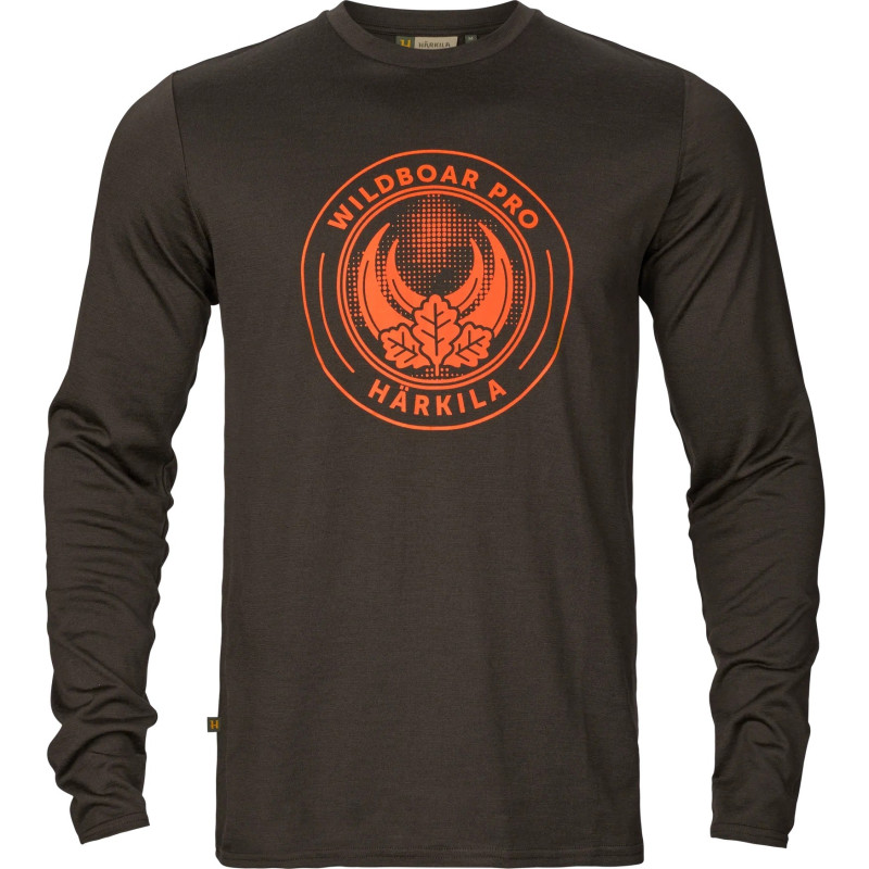 T-Shirt HARKILA Game L/S (Shadow brown wildboar)