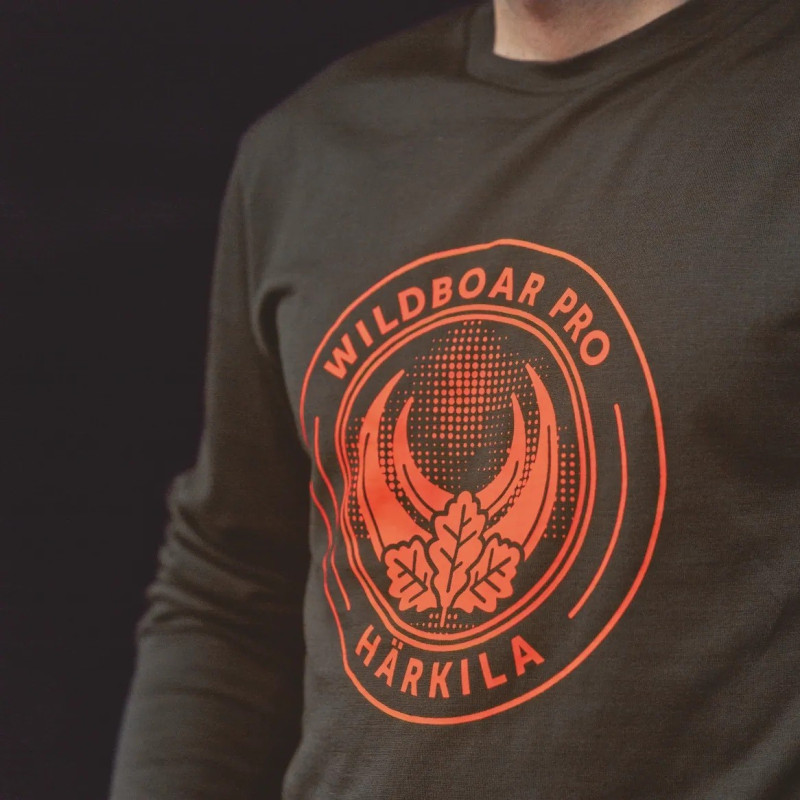 T-Shirt HARKILA Game L/S (Shadow brown wildboar)