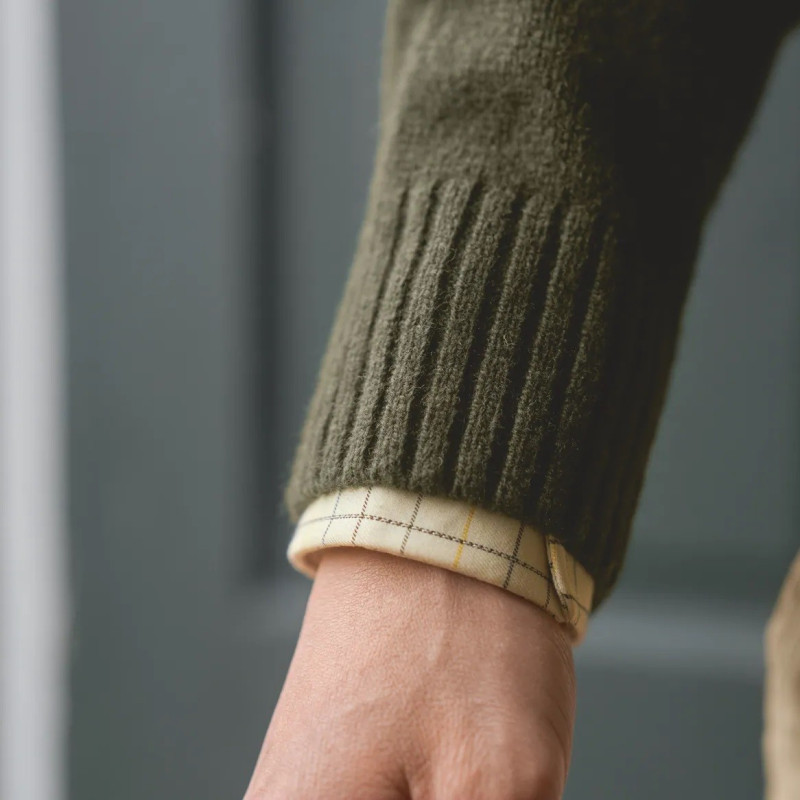 Sweater HARKILA Vincent merino v-neck (Rosin)