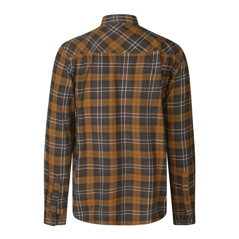 Marškiniai SEELAND Glen Flannel (Dark Brown/Camel Check)