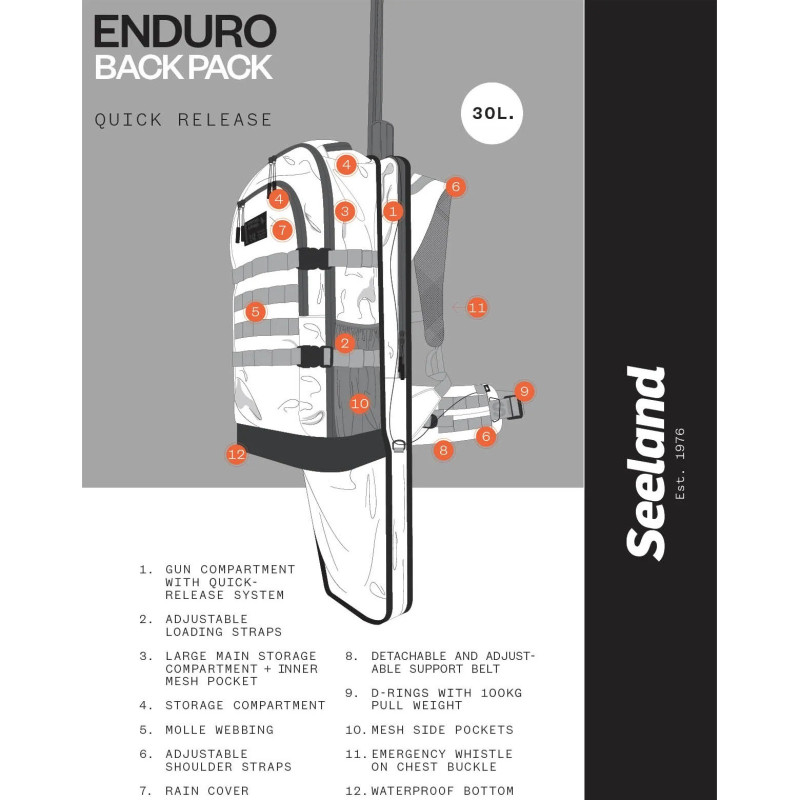Backpack SEELAND Enduro (Pine green)