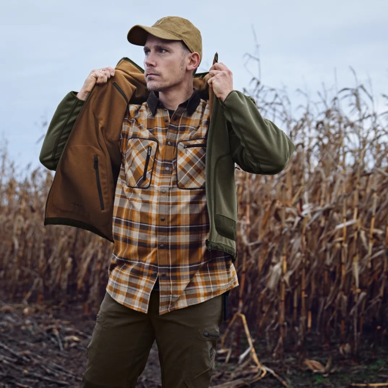 Shirt HARKILA Pajala (Cornstalk check)