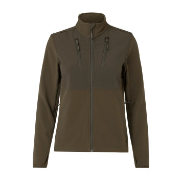Fleece jacket HARKILA Scandinavian Softshell  (Willow green/Shadow brown)