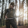 Fleece jacket HARKILA Scandinavian Softshell  (Willow green/Shadow brown)