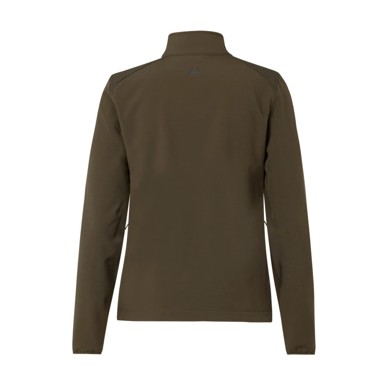 Fleece jacket HARKILA Scandinavian Softshell  (Willow green/Shadow brown)