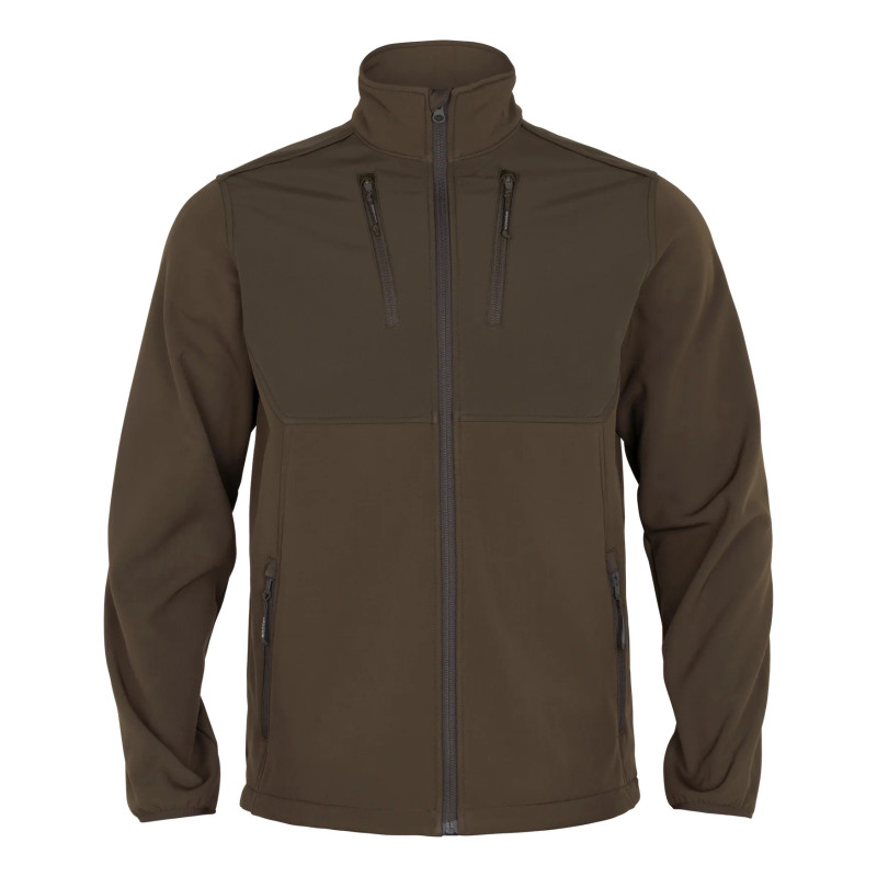 Džemperis HARKILA Scandinavian softshell (Willow green/Shadow brown)