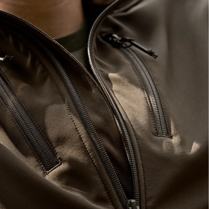 Džemperis HARKILA Scandinavian softshell (Willow green/Shadow brown)
