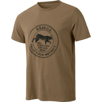 T-Shirt HARKILA Wildlife Lynx S/S (Khaki)