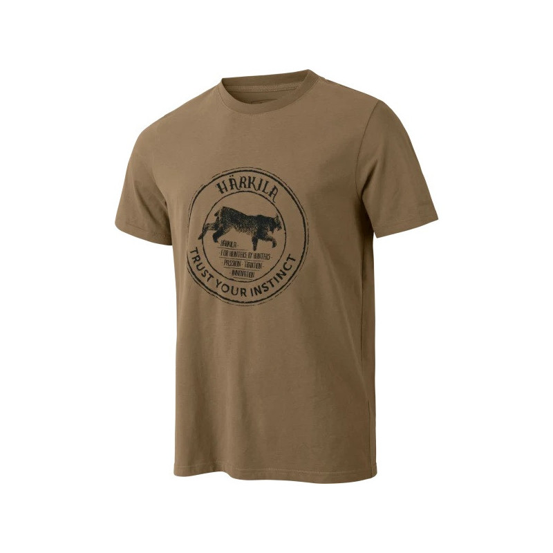 T-Shirt HARKILA Wildlife Lynx S/S (Khaki)