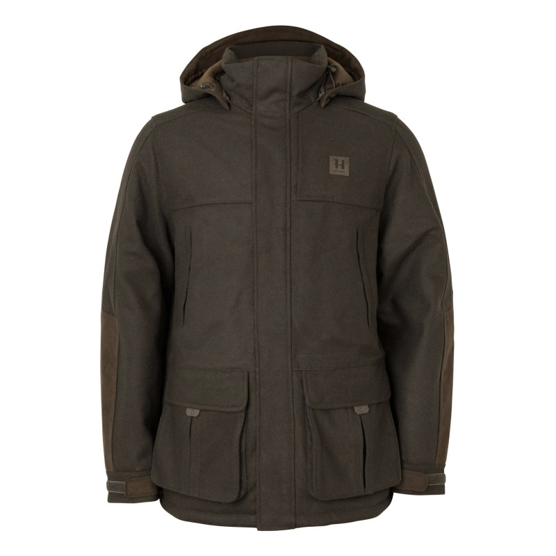 Jacket HARKILA Kodiak CleverWool HSP Insulated (Dark hunting green/Shadow brown)