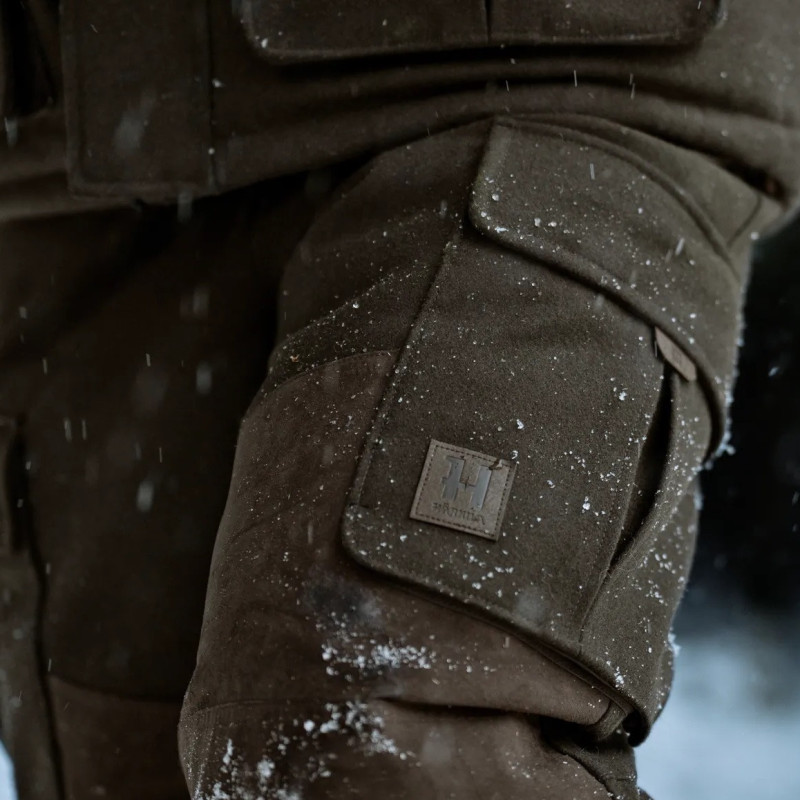 Trousers HARKILA Kodiak CleverWool HSP Insulated (Dark hunting green/Shadow brown)