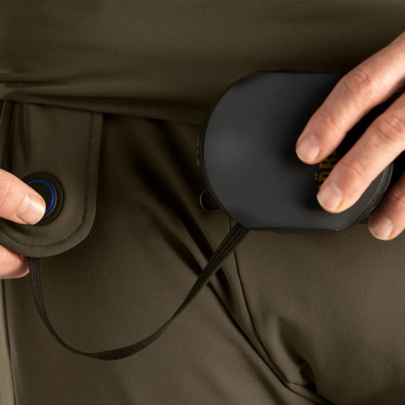 Apatinės šildomos kelnės HARKILA Heat USB-C Long (Willow green/Black)