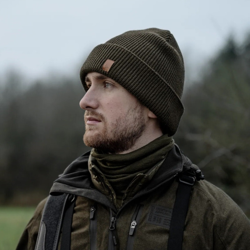 Kepurė megzta SEELAND Haze Membrane (Grizzly brown)