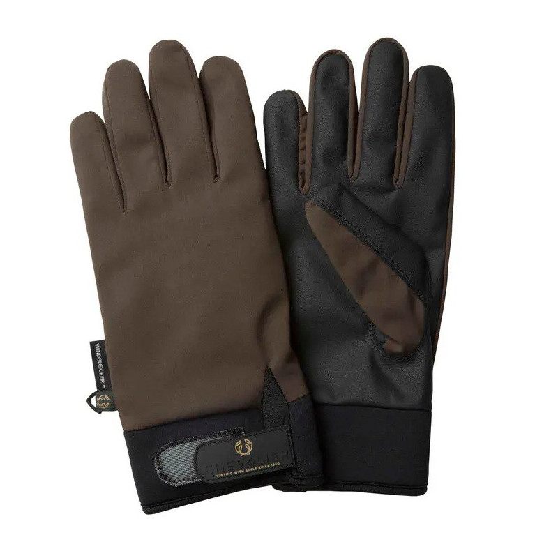 Pirštinės CHEVALIER Shooting Windblocker warm (Leather brown)