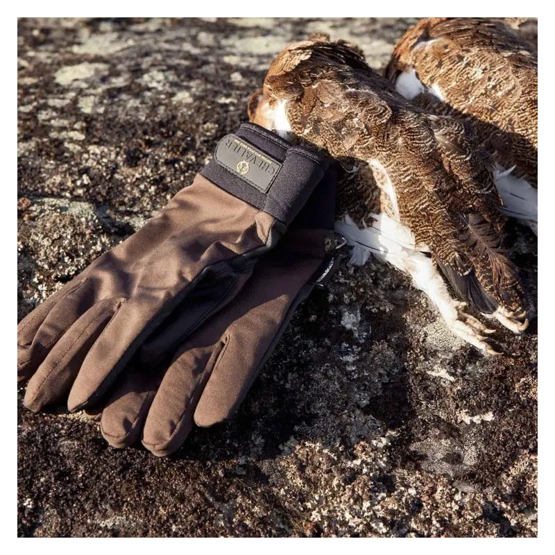 Pirštinės CHEVALIER Shooting Windblocker warm (Leather brown)