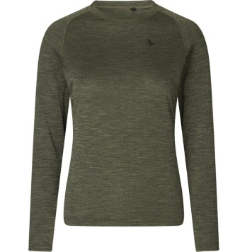 Women t-shirt SEELAND Active L/S (Pine green)