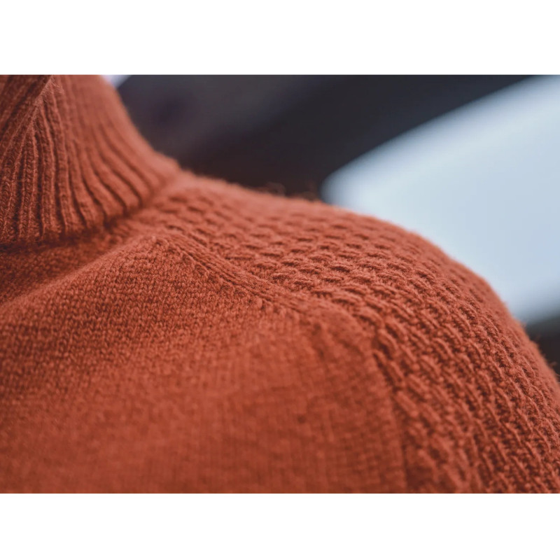 Pullover HARKILA Vincent merino half zip (Bombay brown)