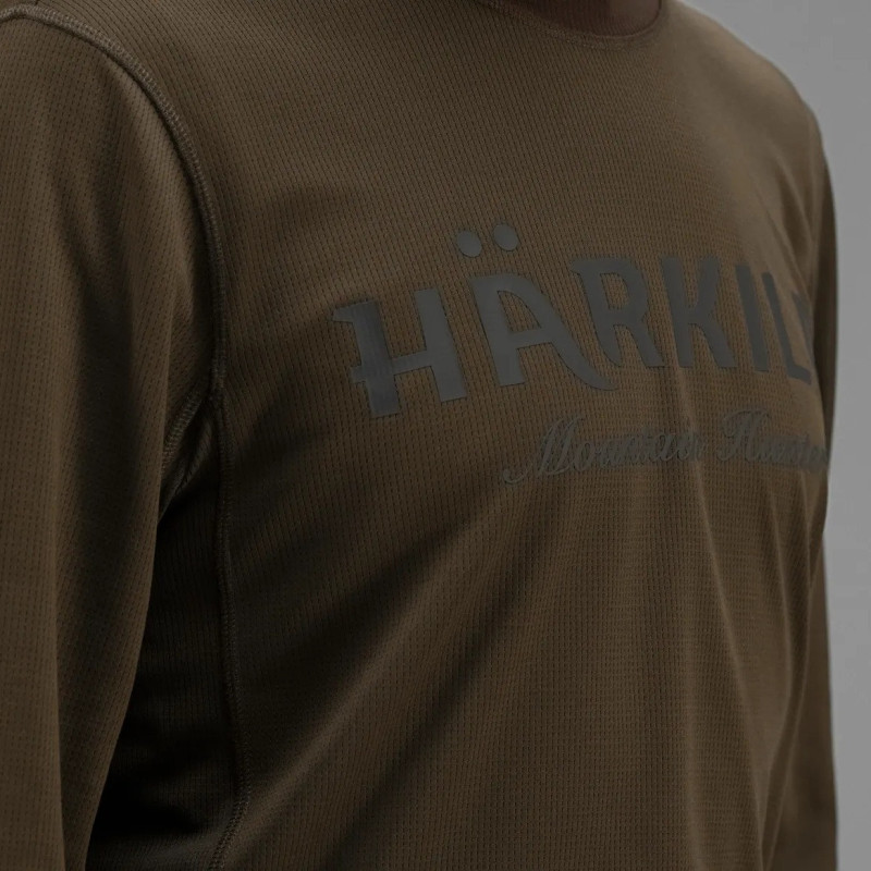 T-Shirt HARKILA Mountain Hunter L/S (Hunting green/Shadow brown)