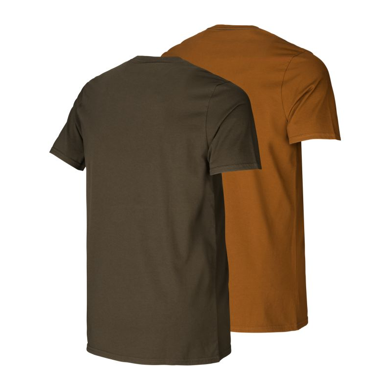 T-Shirt HARKILA Harkila logo 2-pack (Willow green/Rustique clay)