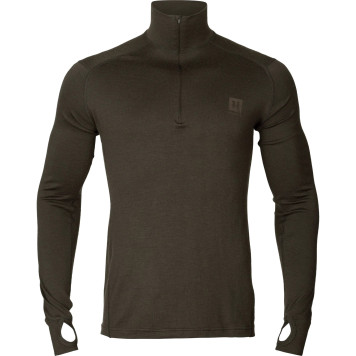 Apatiniai marškinėliai HARKILA All Season L/S Half Zip (Shadow brown)