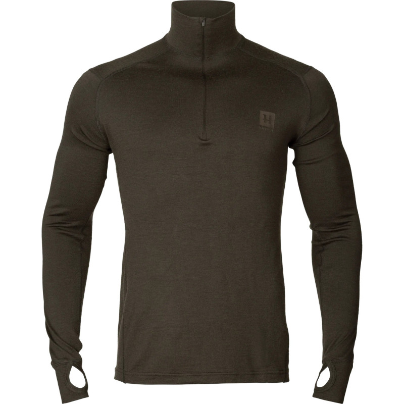Apatiniai marškinėliai HARKILA All Season L/S Half Zip (Shadow brown)
