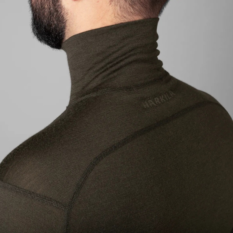 Apatiniai marškinėliai HARKILA All Season L/S Half Zip (Shadow brown)