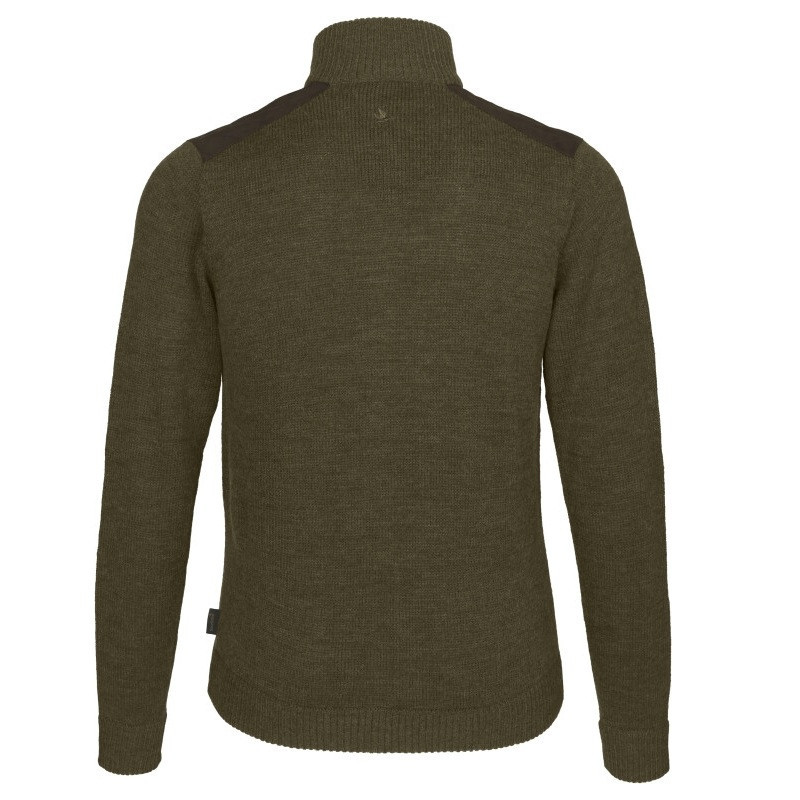 Cardigan SEELAND Black thorne full zip (Shaded olive melange)