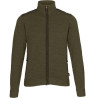 Cardigan SEELAND Black thorne full zip (Shaded olive melange)